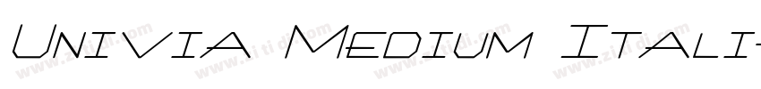 Univia Medium Itali字体转换
